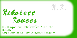 nikolett kovecs business card